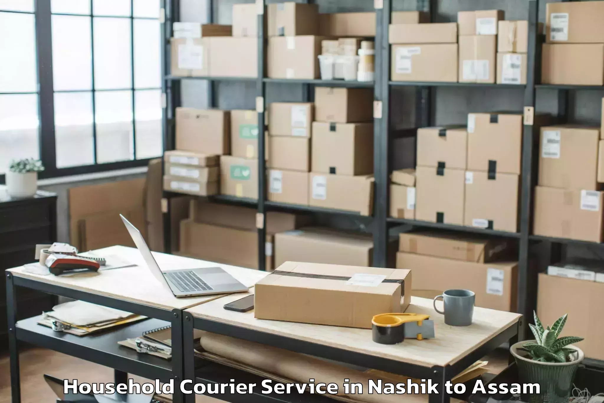 Top Nashik to Silapathar Household Courier Available